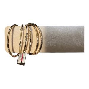 Bold elements gold dangle bracelets.  NWT